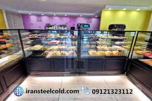 انواع یخچال قنادی شیرینی فروشی نان خامه ای قزوین