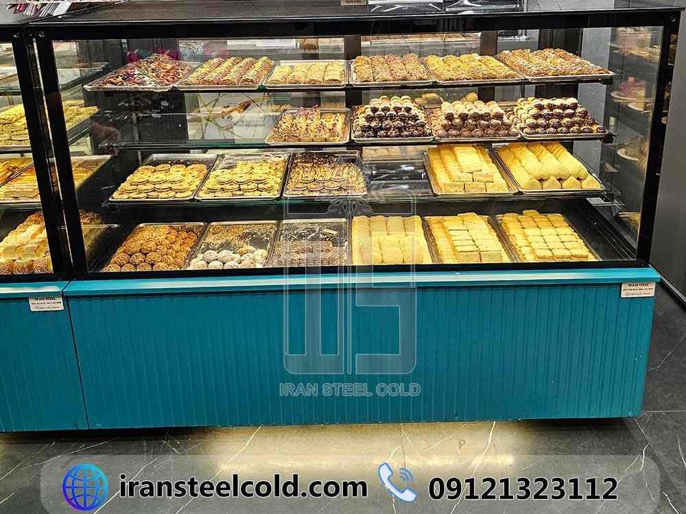 ShiriniNeyshekar-iransteelcold-8 ویترین شیرینی خشک انباری دار